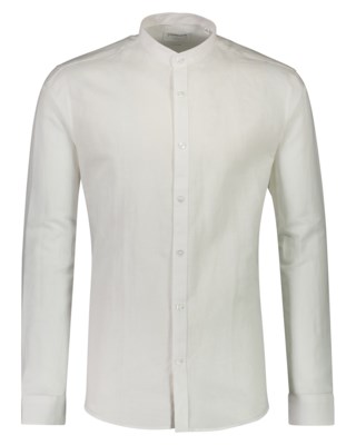 Mandarin Linen Blend Shirt L/S M 30-203316
