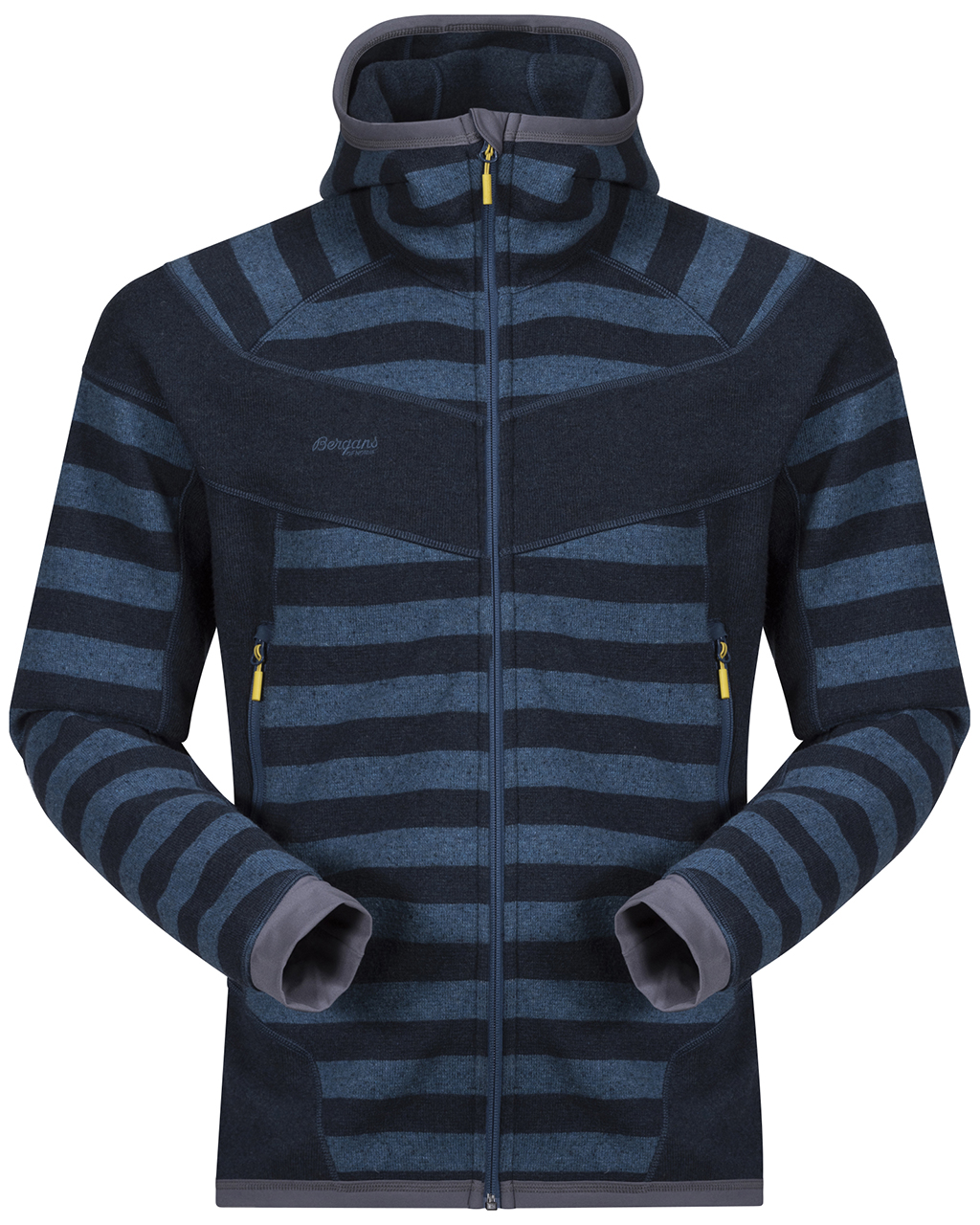 Bergans Hollvin Wool Jacket M Dark Steel Blue/Steel Blue Striped (Storlek L)