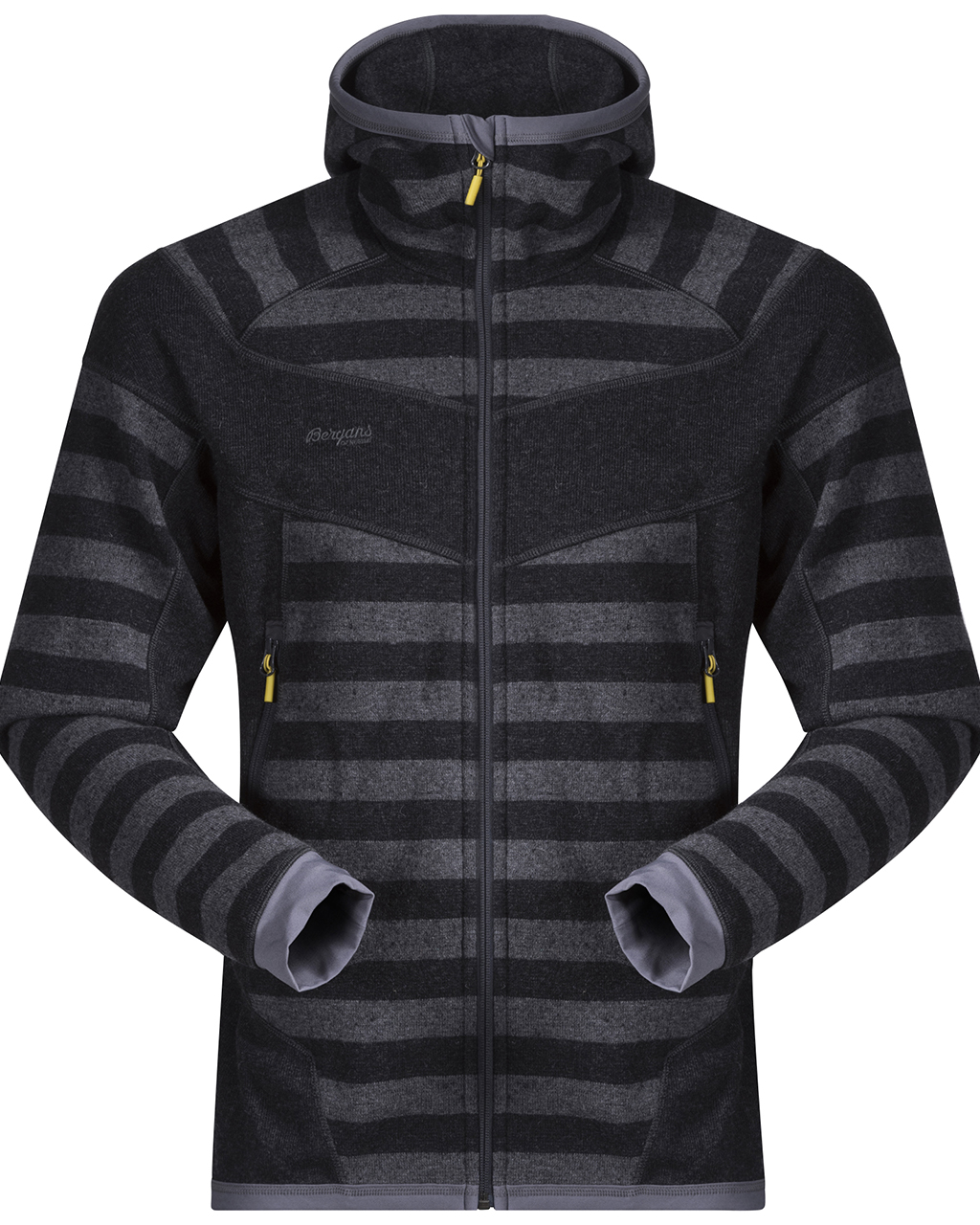 Bergans Hollvin Wool Jacket M Solid Charcoal/Solid Dark Grey Striped (Storlek XXL)