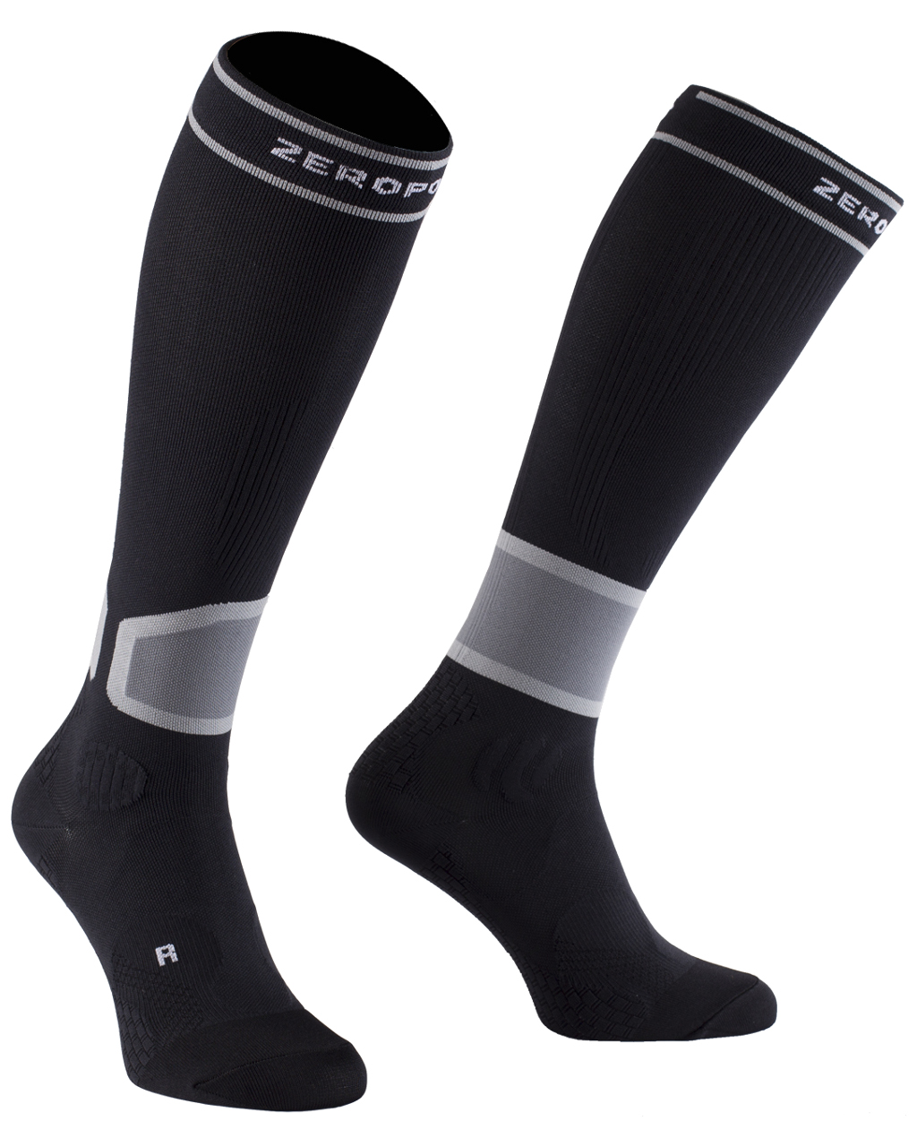 Zero Point Intense 2.0. Compression Socks W Dark Grey/Grey (Storlek 40-42)
