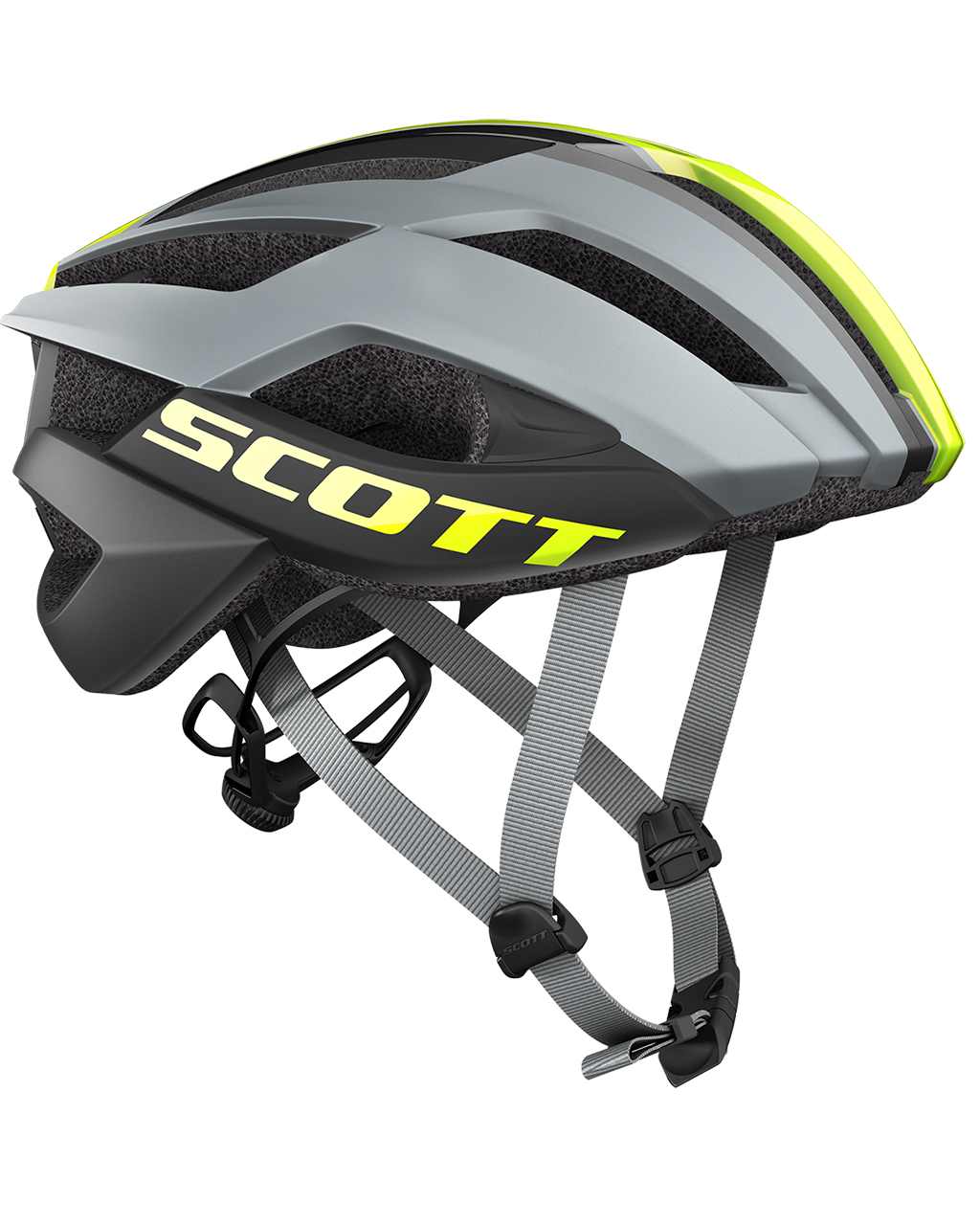 Scott Arx Plus Helmet Grey/Yellow rc (Storlek M)