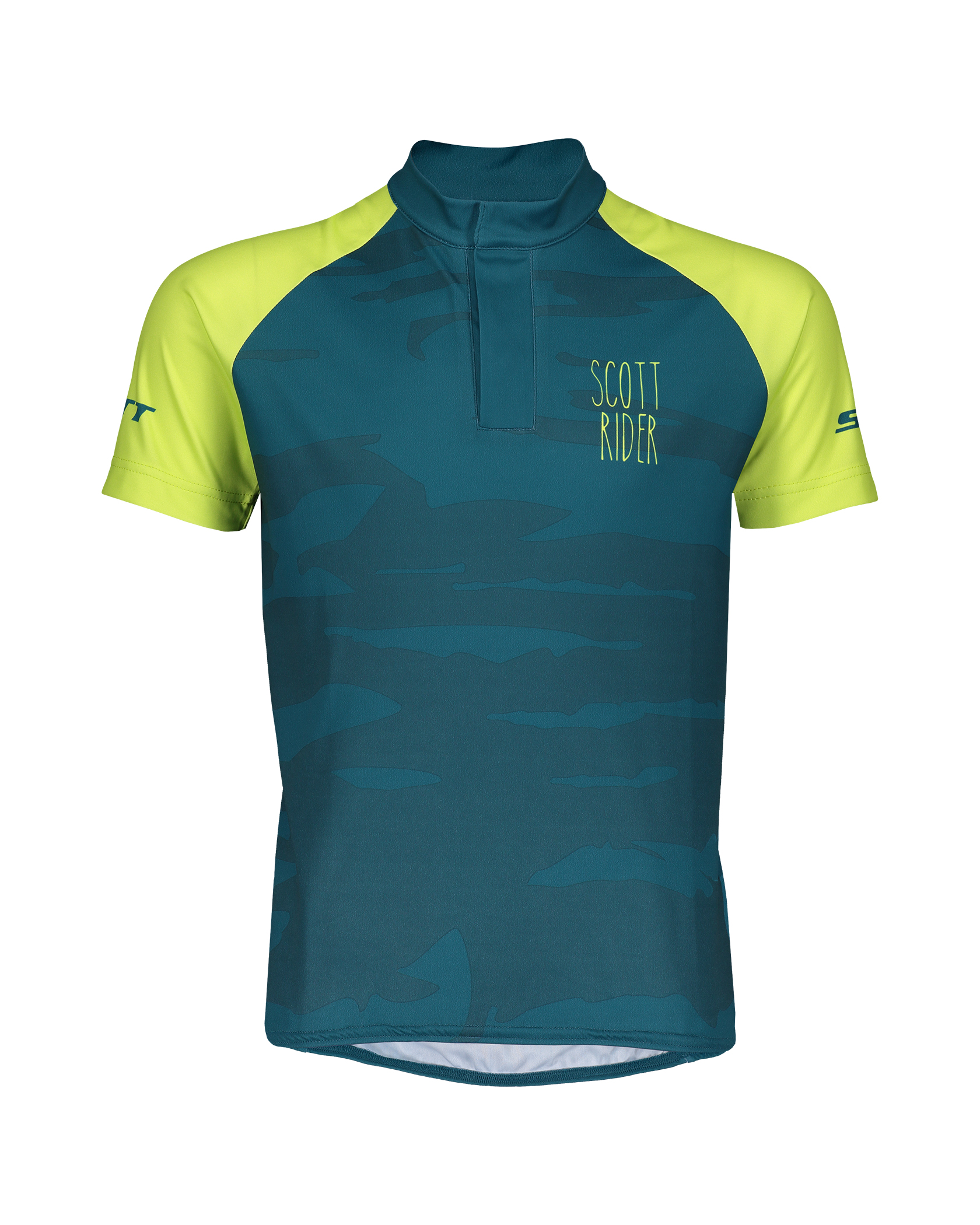 Scott RC Team S/SL Shirt JR Celestial Blue/Sharp Green (Storlek 128)