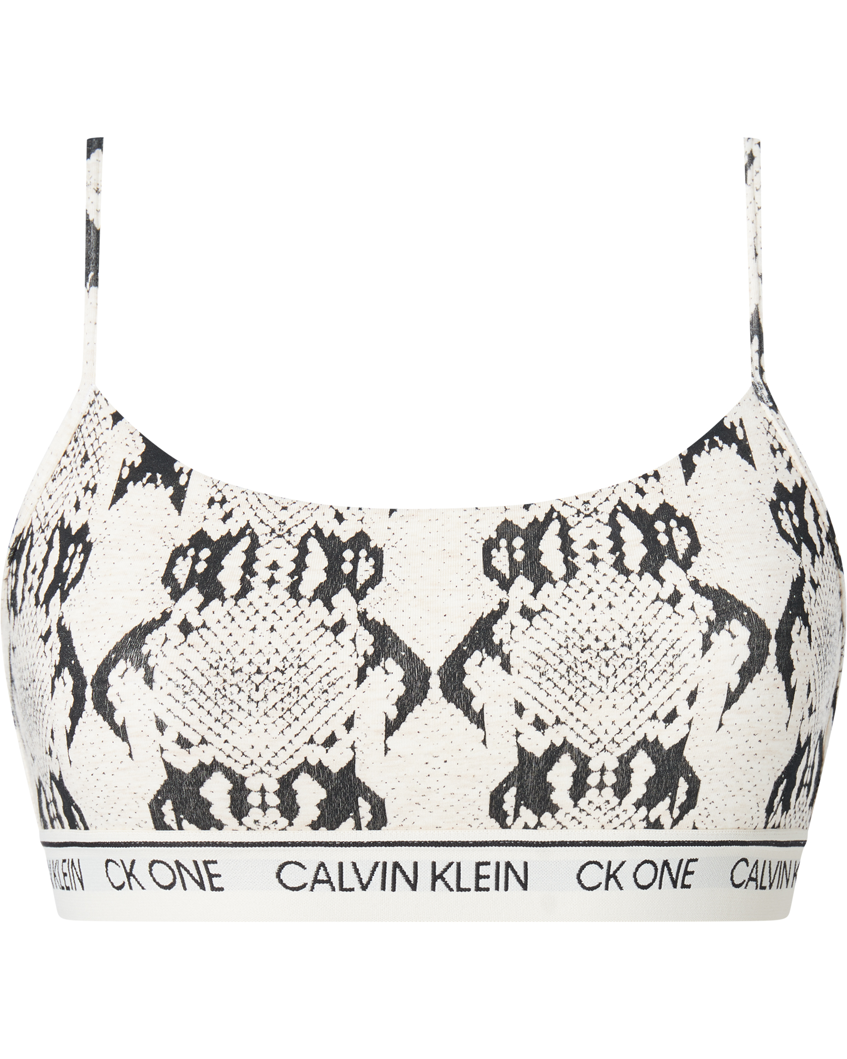 Calvin Klein String Bralette - CK One Cotton W Various Snake Print/Oatmeal Heather (Storlek S)