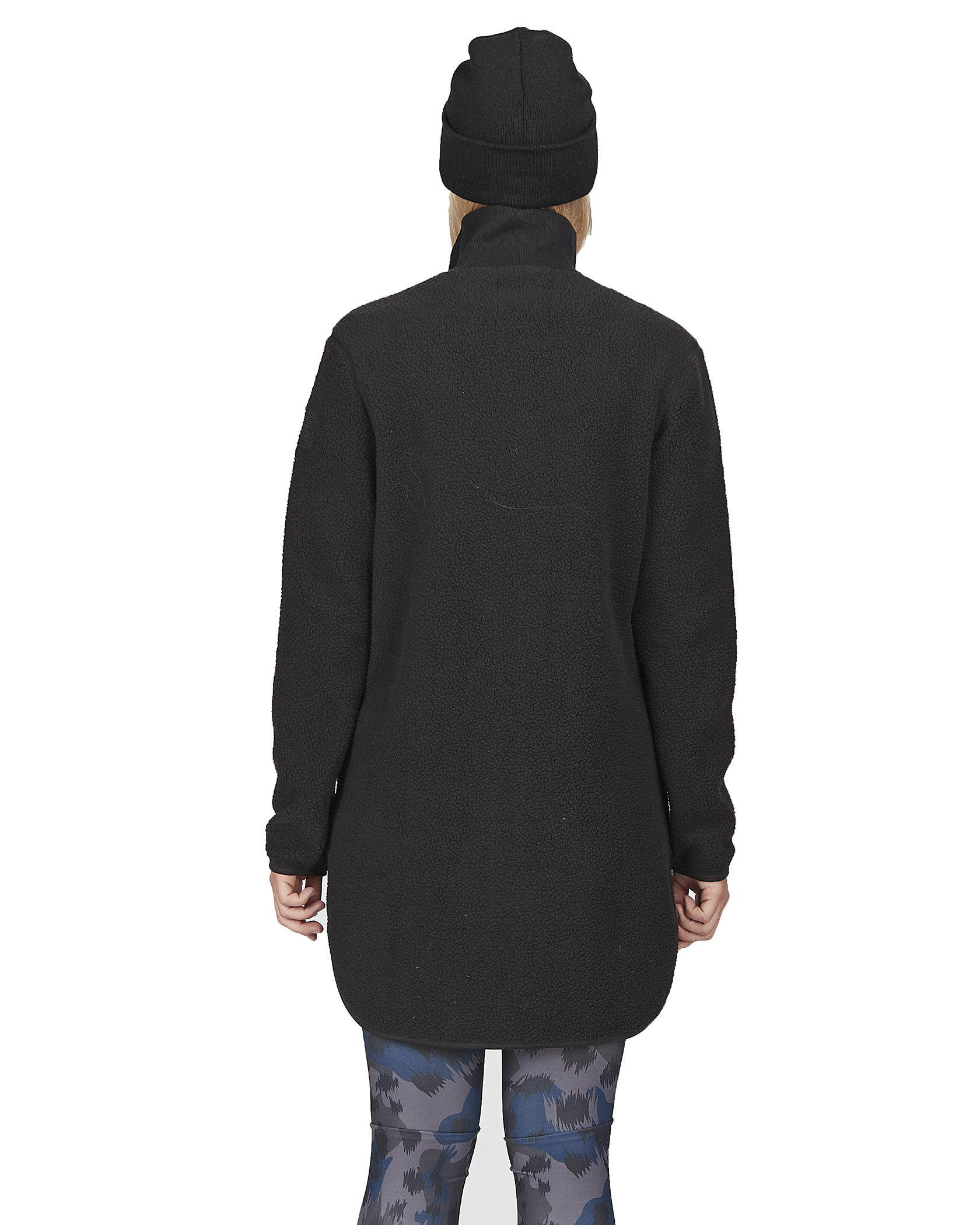 Svea Long Pile Zip Sweat W Black