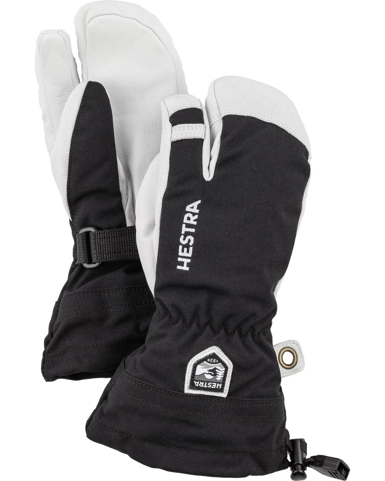 Hestra Leather Heli Ski JR - 3 Finger Black