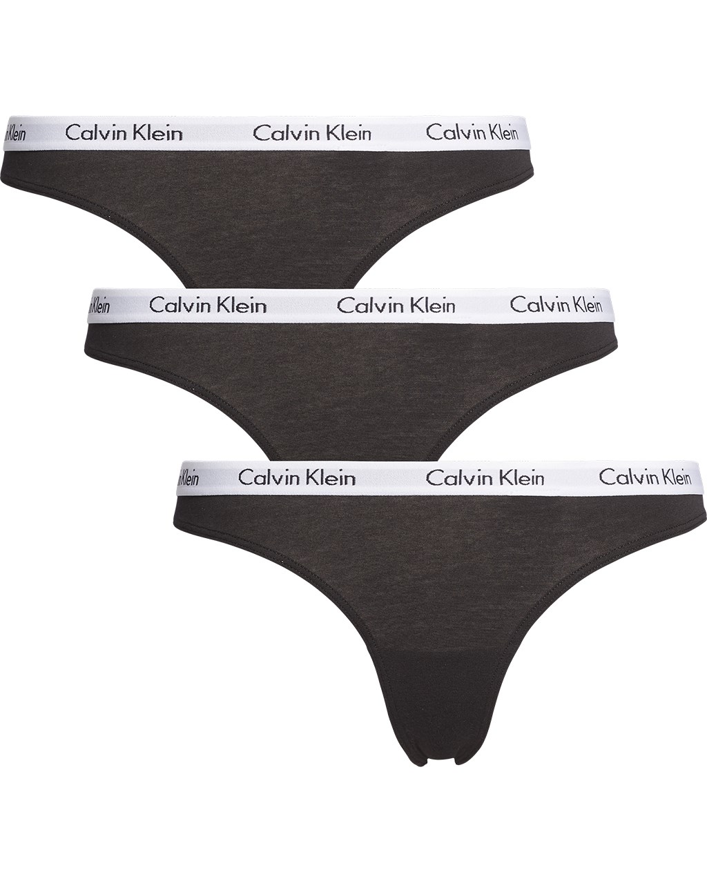 Calvin Klein Thong 3-Pack W - Cotton Black