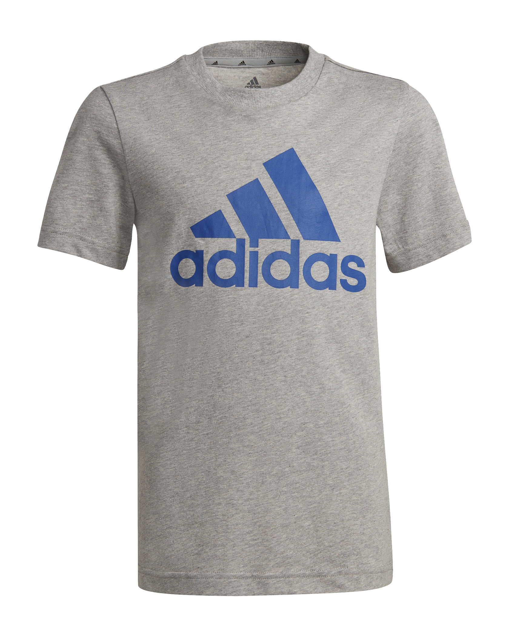 Adidas Big Logo T-Shirt JR MGrey/BoBlue (Storlek 140)
