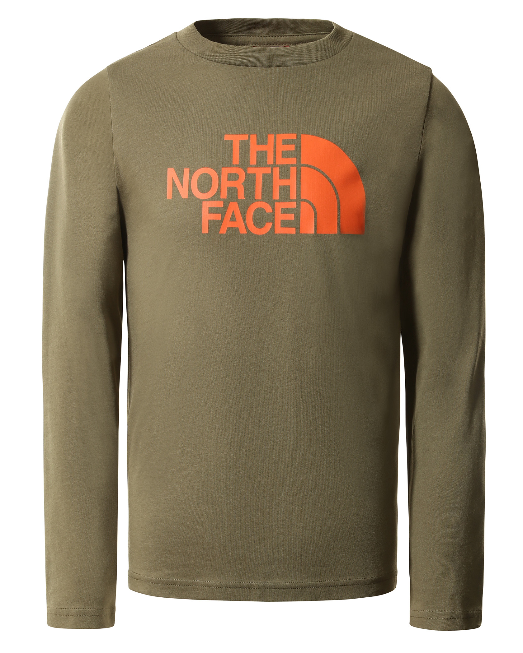 The North Face Easy Tee L/S JR Burnt Olive Green (Storlek L)