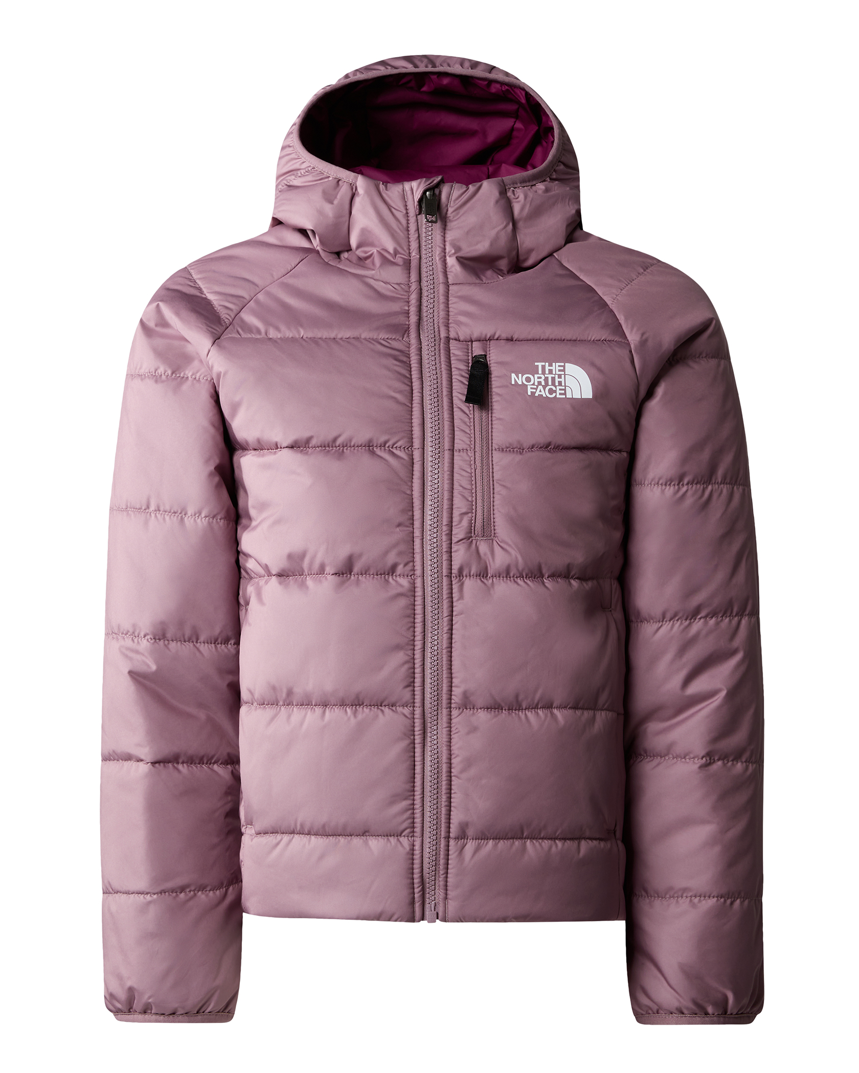 The North Face Reversible Perrito Jacket Girl Fawn Grey/Boysenberry (Storlek M)
